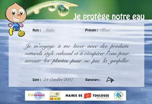 exemple d'engagement sur l'eau